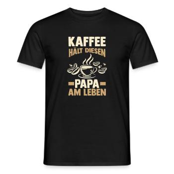 Coffee Father Father's Day Dad - Men's T-Shirt - black - Front - AI Model Male 178 light (178cm)