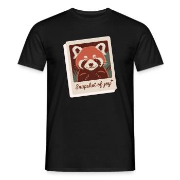 Red Panda Snapshot Joy - Men's T-Shirt - black - Front - AI Model Male 178 light (178cm)