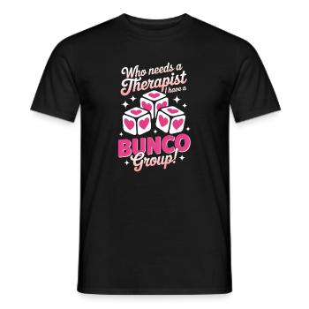 Bunco Sayings Dice Game Funny Bunco Gift - Men's T-Shirt - black - Front - AI Model Male 178 light (178cm)