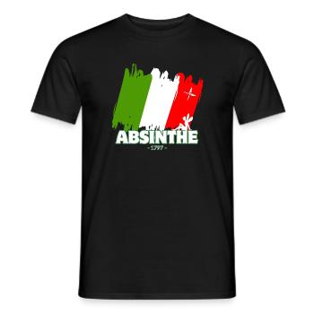 Absinthe 1797 Neuchâtel NE - T-shirt homme - noir - Devant - AI Model Male 178 light (178cm)