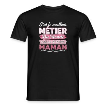 Wonderful Mom World's Best Mom Mom - Men's T-Shirt - black - Front - AI Model Male 178 light (178cm)