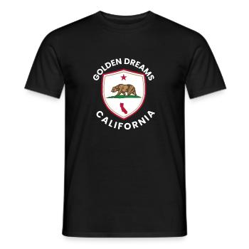 Golden Dreams California Crest - Men's T-Shirt - black - Front - AI Model Male 178 light (178cm)