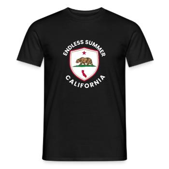 Endless Summer California Shield - Men's T-Shirt - black - Front - AI Model Male 178 light (178cm)