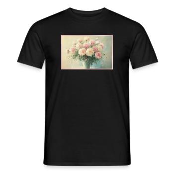 Zartes Pastell-Blumenbouquet - Männer T-Shirt - Schwarz - Vorne - AI Model Male 178 light (178cm)