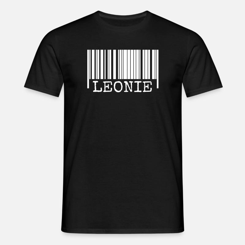 Leonie as a barcode - Men's T-Shirt - black