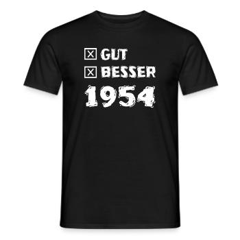 1954 - Men's T-Shirt - black - Front - AI Model Male 178 light (178cm)