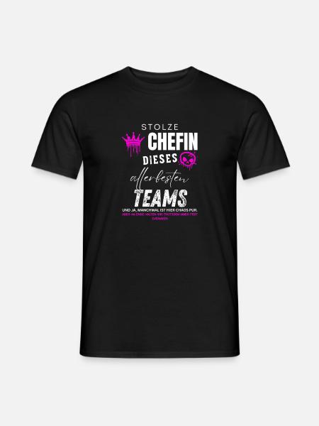 Stolze Chefin allerbestes Team Chefin Geschenke - Men's T-Shirt - black