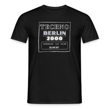 Techno Underground Club Logo - Männer T-Shirt - Schwarz - Vorne - AI Model Male 178 light (178cm)