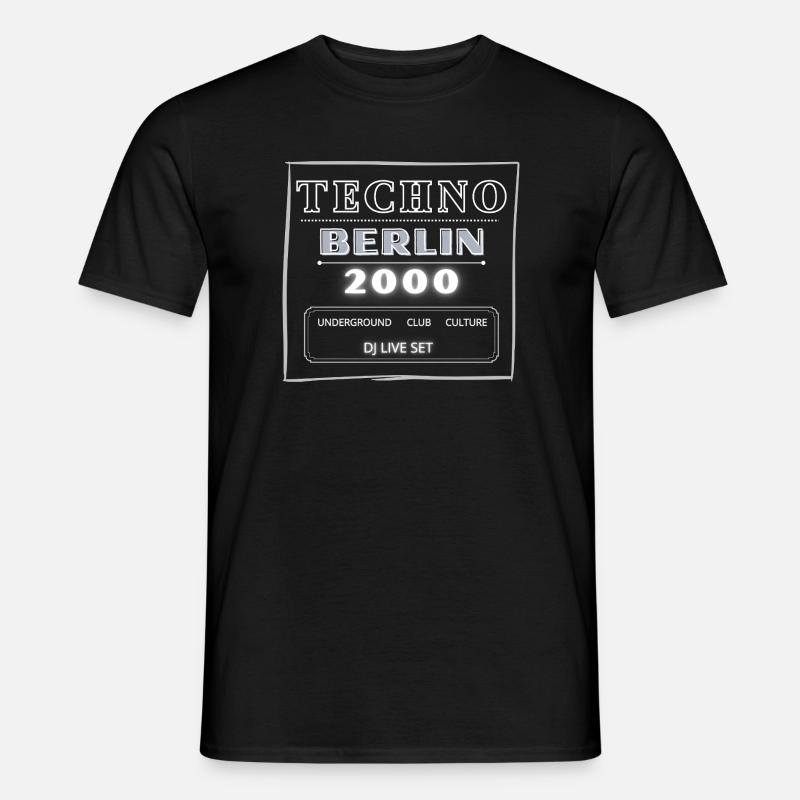 Techno Underground Club Logo - Männer T-Shirt - Schwarz