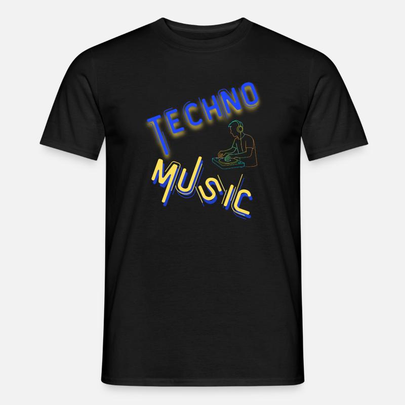 Techno Underground Club Logo - Männer T-Shirt - Schwarz