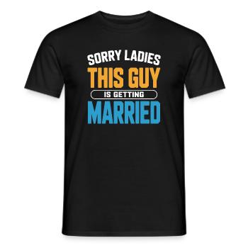 Dieser Typ heiratet – lustiges Tee - Männer T-Shirt - Schwarz - Vorne - AI Model Male 178 light (178cm)