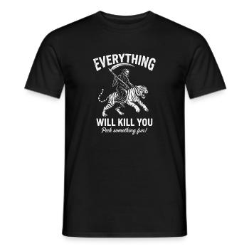 Chemise motivante pour les fans de Risk - T-shirt homme - noir - Devant - AI Model Male 178 light (178cm)