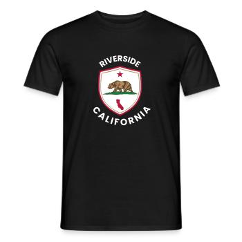 Cimier de l’ours de Californie Riverside - T-shirt homme - noir - Devant - AI Model Male 178 light (178cm)