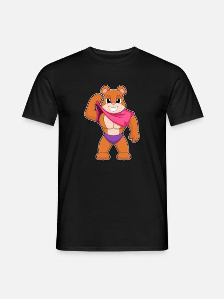 Bear Bodybuilder Bodybuilding Sport - Men's T-Shirt - black