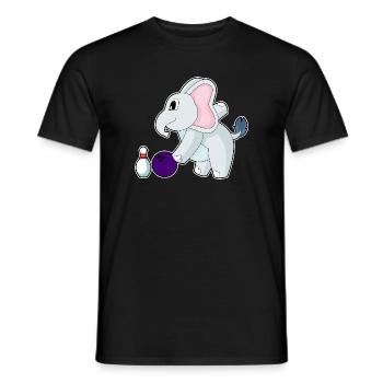 Elefant Bowling Bowlingkugel Pin - Männer T-Shirt - Schwarz - Vorne - AI Model Male 178 light (178cm)