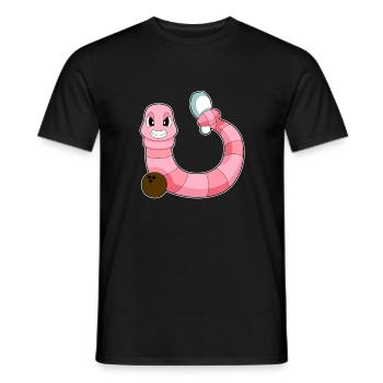 Wurm Bowling Bowlingkugel Pin - Männer T-Shirt - Schwarz - Vorne - AI Model Male 178 light (178cm)