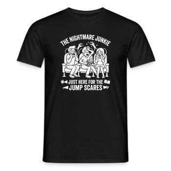 Jump Scares Sofa Creepy Trio - Men's T-Shirt - black - Front - AI Model Male 178 light (178cm)