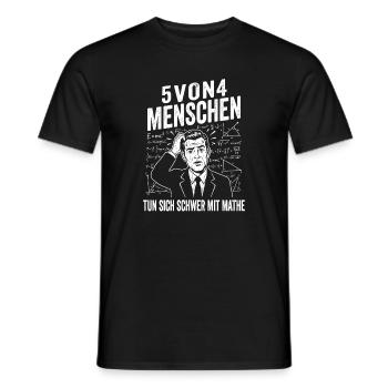 Math Humor Shirt for Teachers and Nerds - Men's T-Shirt - black - Front - AI Model Male 178 light (178cm)