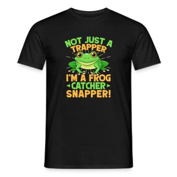 Frog Catcher Not Just A Trapper Frog Snapper Frog - Männer T-Shirt - Schwarz - Vorne - AI Model Male 178 light (178cm)