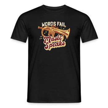 Flugelhorn Music - Men's T-Shirt - black - Front - AI Model Male 178 light (178cm)