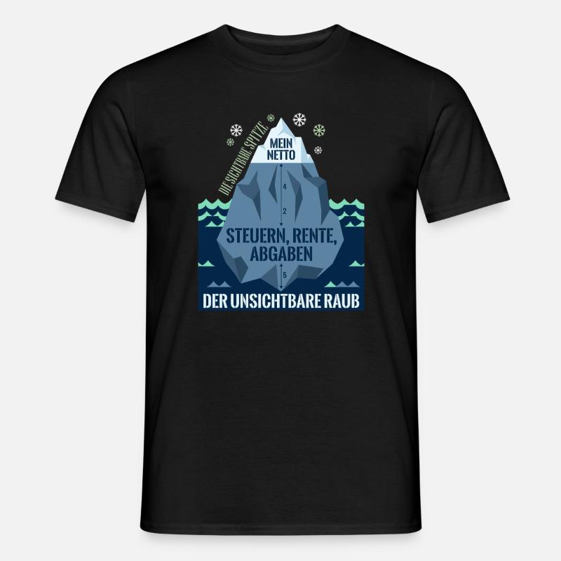 Die Sichtbare Spitze Mein Netto Eisberg Steuern - T-shirt uomo - nero