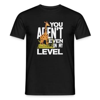 Tu n’es pas à mon niveau, girafe - T-shirt homme - noir - Devant - AI Model Male 178 light (178cm)