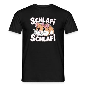 Schlafi Schlafi Hamster Design - Männer T-Shirt - Schwarz - Vorne - AI Model Male 178 light (178cm)