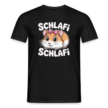 Schlafi Schlafi Hamster Design - Männer T-Shirt - Schwarz - Vorne - AI Model Male 178 light (178cm)