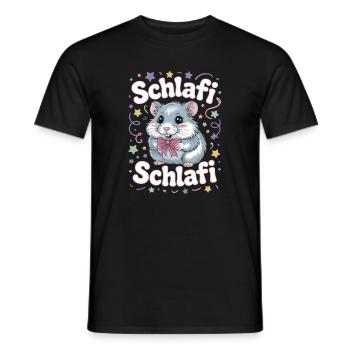 Schlafi Schlafi Hamster Design - Männer T-Shirt - Schwarz - Vorne - AI Model Male 178 light (178cm)