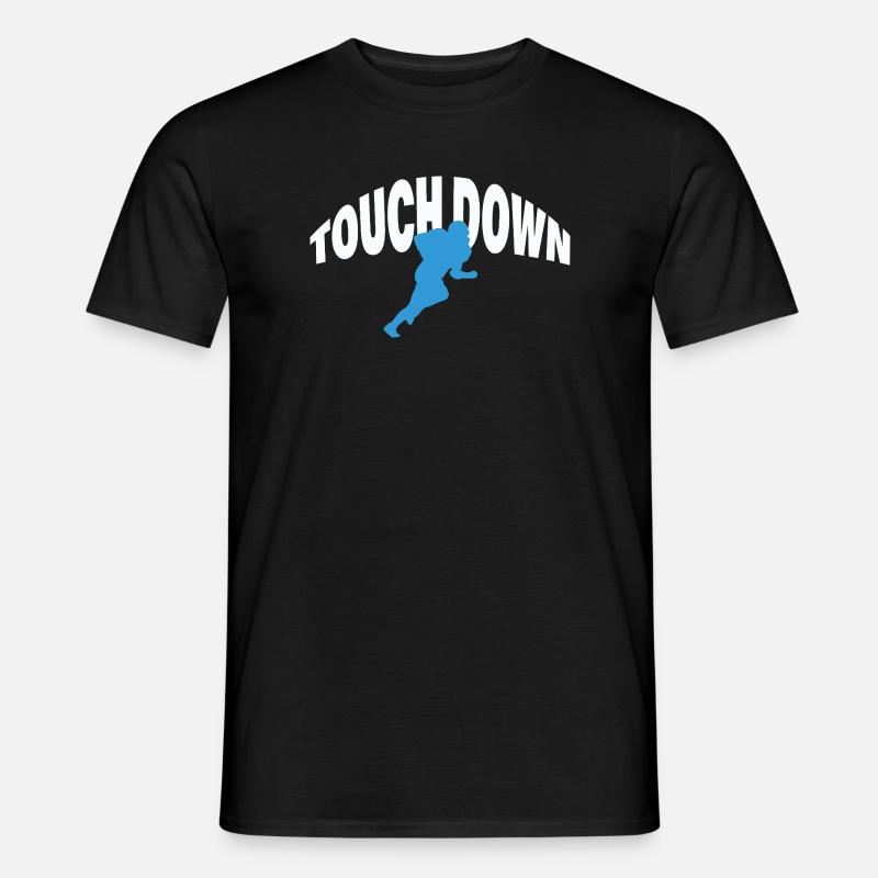 TOUCH DOWN - Männer T-Shirt - Schwarz