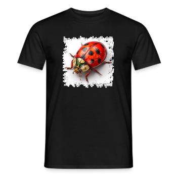 Roter Marienkaefer Muster Shirt - Männer T-Shirt - Schwarz - Vorne - AI Model Male 178 light (178cm)