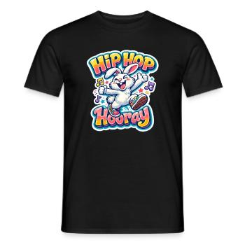 Enfants lapins - T-shirt homme - noir - Devant - AI Model Male 178 light (178cm)