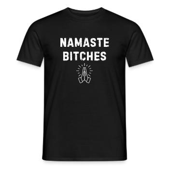 Namaste - Design Drôle pour Yoga, Méditation - T-shirt homme - noir - Devant - AI Model Male 178 light (178cm)