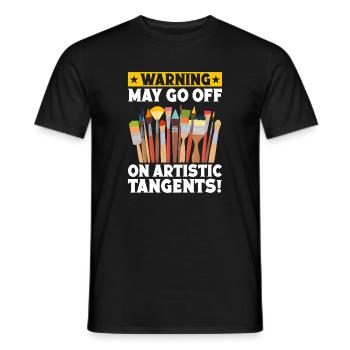 Peintre d’art drôle, Tang Touches Don - T-shirt homme - noir - Devant - AI Model Male 178 light (178cm)