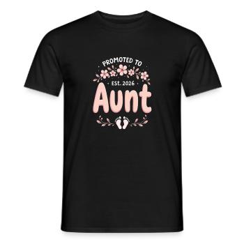 Tante 2026 Tante 2026 Befördert zu Tante 2026 - Männer T-Shirt - Schwarz - Vorne - AI Model Male 178 light (178cm)