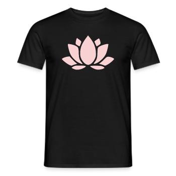 Lotus Flower Lotus Flower Pastel Water Lily Flower Flowers - Men's T-Shirt - black - Front - AI Model Male 178 light (178cm)