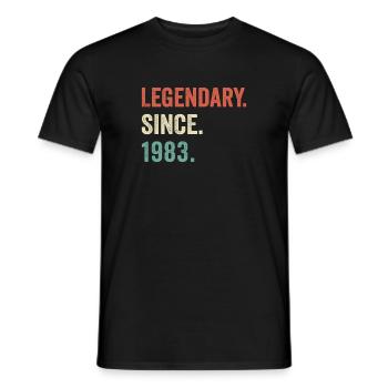 legendär seit 1983 - Männer T-Shirt - Schwarz - Vorne - AI Model Male 178 light (178cm)