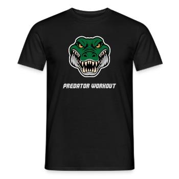 Crocodile Workout – Hard Training & Combat Sports  - Men's T-Shirt - black - Front - AI Model Male 178 light (178cm)