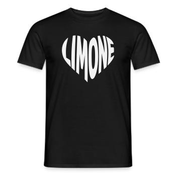 Limone Herz Design - Männer T-Shirt - Schwarz - Vorne - AI Model Male 178 light (178cm)