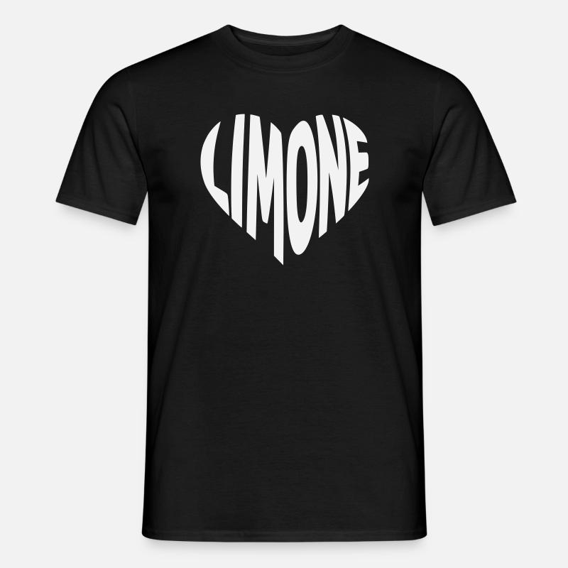 Conception en cœur de citron vert - T-shirt homme - noir
