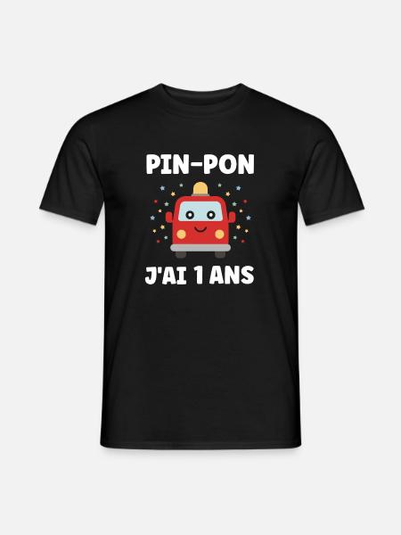 1 ans - T-shirt homme - noir