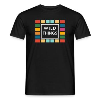 Wild Things Bunte Rahmen - Männer T-Shirt - Schwarz - Vorne - AI Model Male 178 light (178cm)