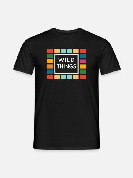 Wild Things Bunte Rahmen - Männer T-Shirt - Schwarz