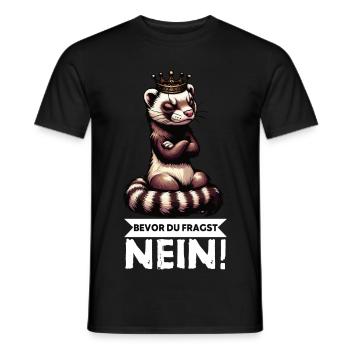 Bevor Du Fragst Nein Frettchen Frettchenbesitzer - Männer T-Shirt - Schwarz - Vorne - AI Model Male 178 light (178cm)