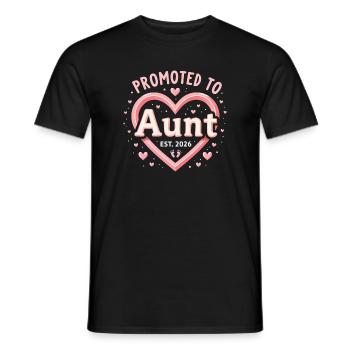 Tante 2026 Tante 2026 Befördert zu Tante 2026 - Männer T-Shirt - Schwarz - Vorne - AI Model Male 178 light (178cm)