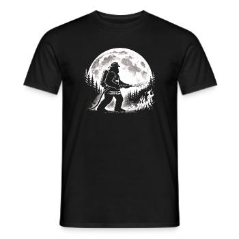 Bigfoot Firefighter - Men's T-Shirt - black - Front - AI Model Male 178 light (178cm)