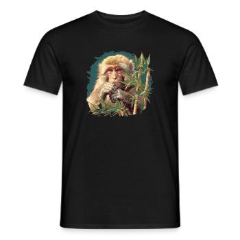 Macaque Macaque - Men's T-Shirt - black - Front - AI Model Male 178 light (178cm)