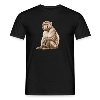 Macaque Macaque - Men's T-Shirt - black - Front - AI Model Male 178 light (178cm)