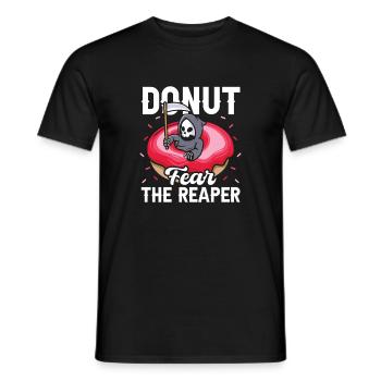 Donut fast food - Men's T-Shirt - black - Front - AI Model Male 178 light (178cm)