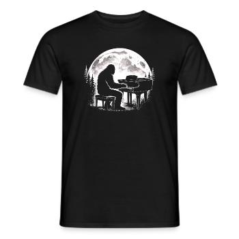 Bigfoot Klavierspieler - Männer T-Shirt - Schwarz - Vorne - AI Model Male 178 light (178cm)